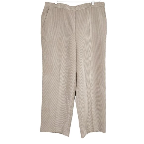 NWT Alfred Dunner Women Tan Corduroy Pants Sz 18 Proportioned Medium Eskimo Kiss - Picture 1 of 12